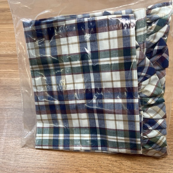 Longaberger Fabric Liner for Newspaper Basket in Woven Traditions Plaid NEW - Picture 4 of 4